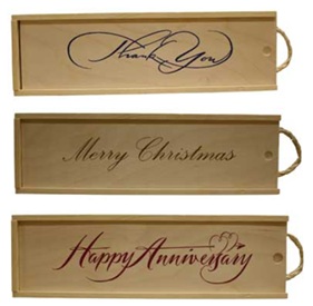 wood gift box with almonds